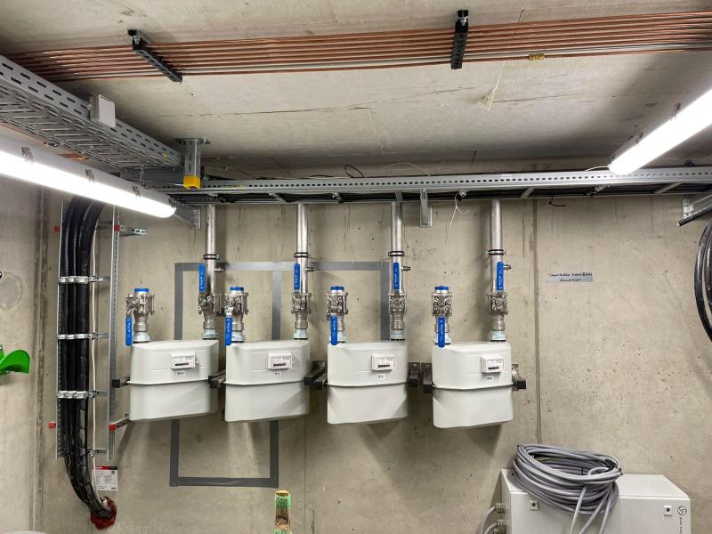 Gaszähler für 4 Prozessanschlüsse